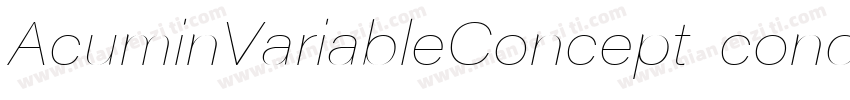 AcuminVariableConcept cond字体转换